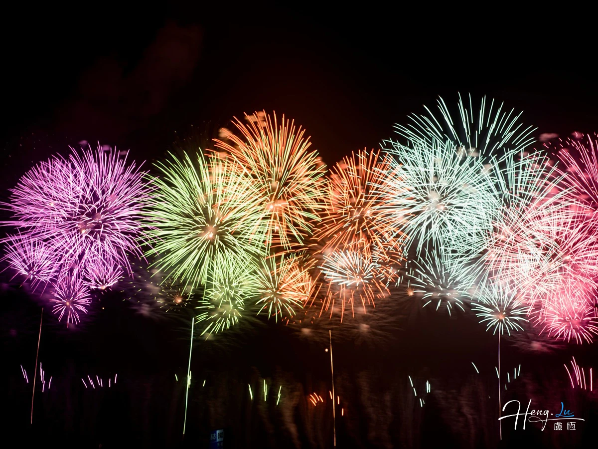 Colorful-fireworks-display-at-night-sky