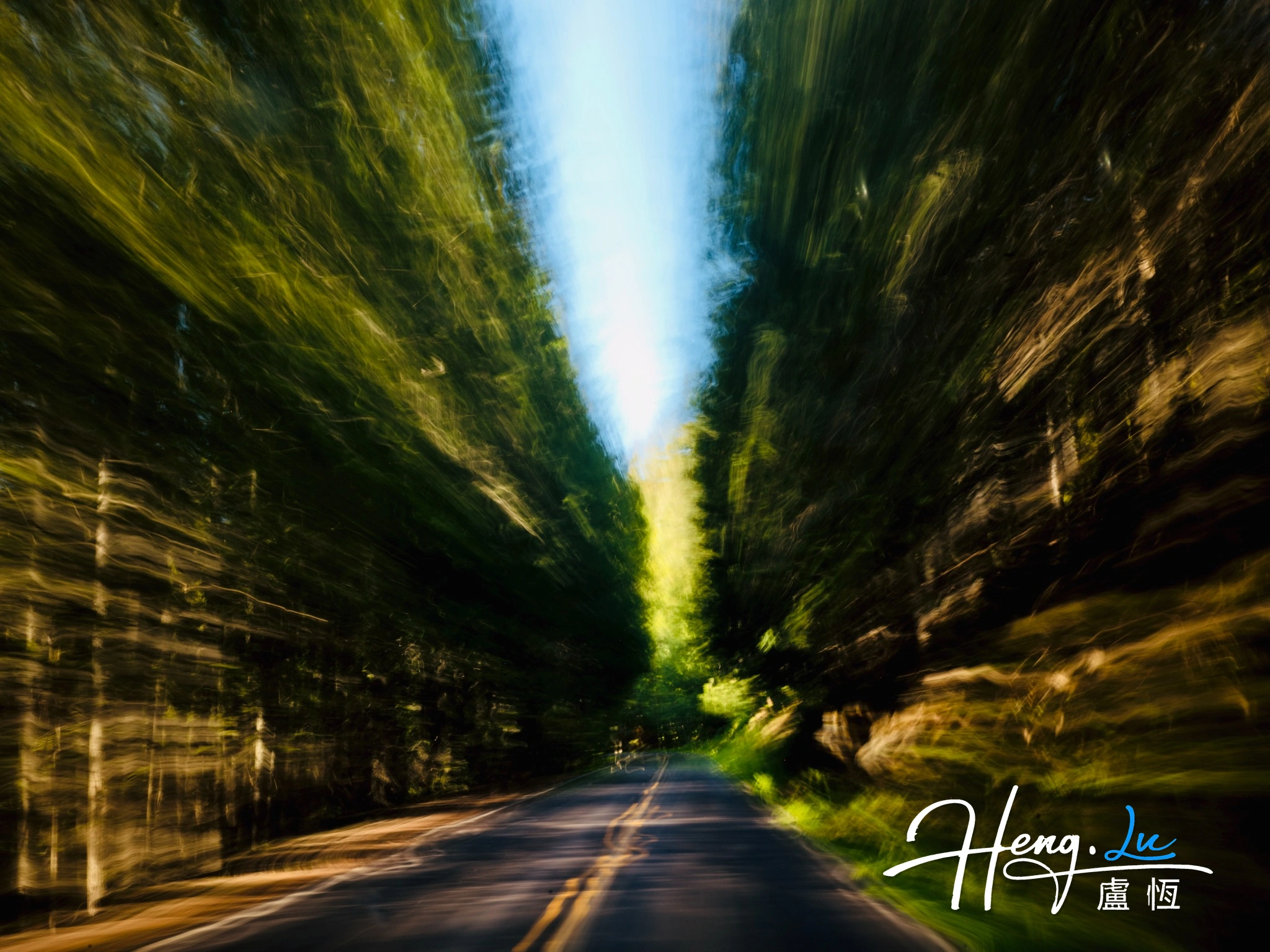 motion-blur-forest-road