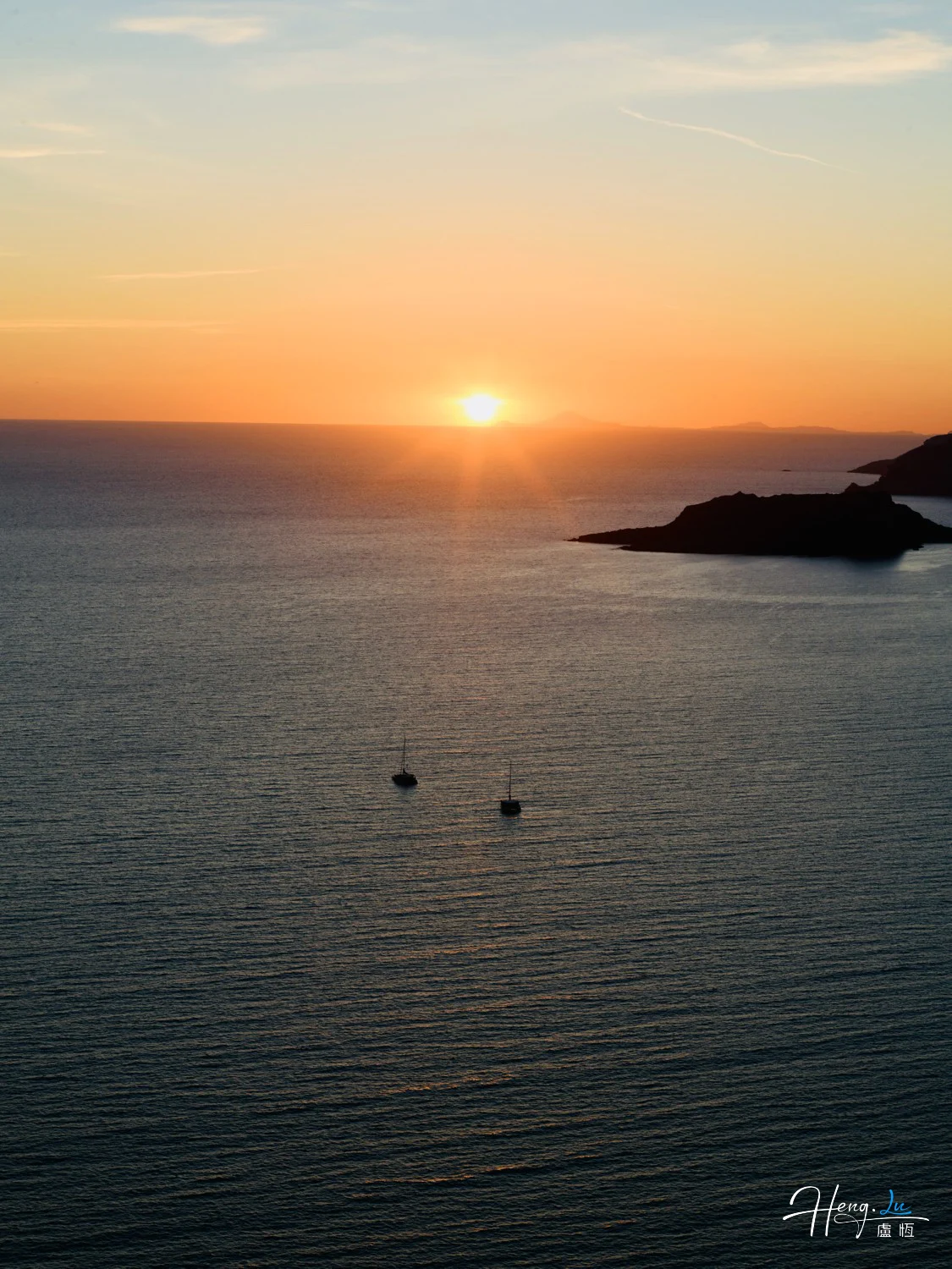 Sunset-over-calm-sea