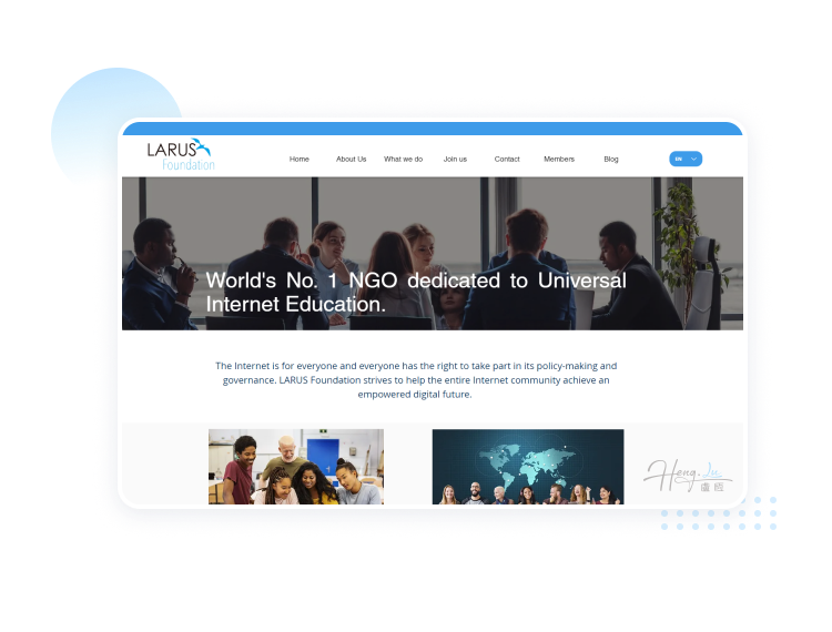 LARUS Foundation website preview